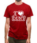 I Love Dunt Mens T-Shirt
