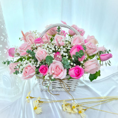 pink rose bouquet, pink rose, flower delivery singapore