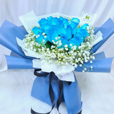 Blue rose bouquet, rose bouquet, roses, flower delivery singapore