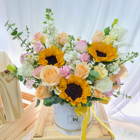 Sunflower bouquet, Flower box, Fresh flower, Flower bouquet, flower delivery Singapore