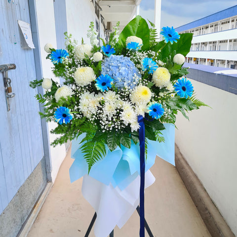 Condolences flower stand, flower delivery singapore