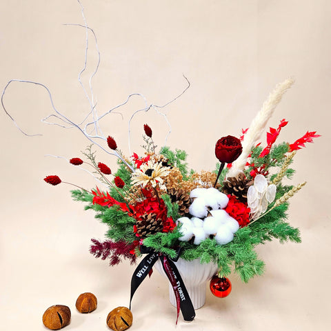 Christmas flower, preserved flower, flower delivery Singapore, Well Live Florist