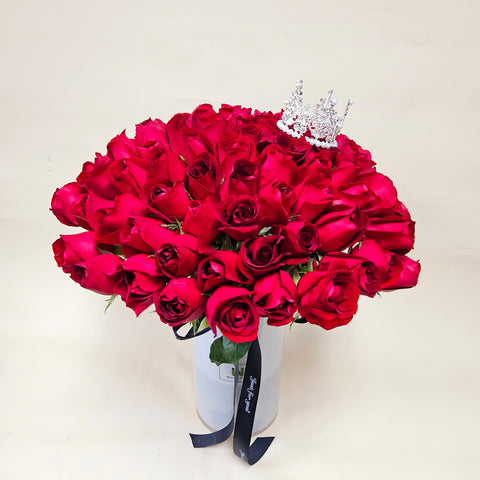 99 Rose, vase arrangement, red rose, flower delivery Singapore, florist Singapore, Well Live Florist