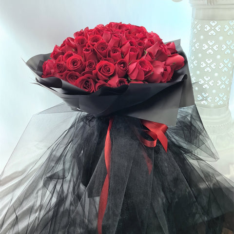 99 red rose bouquet, red rose bouquet, red rose, flower delivery singapore