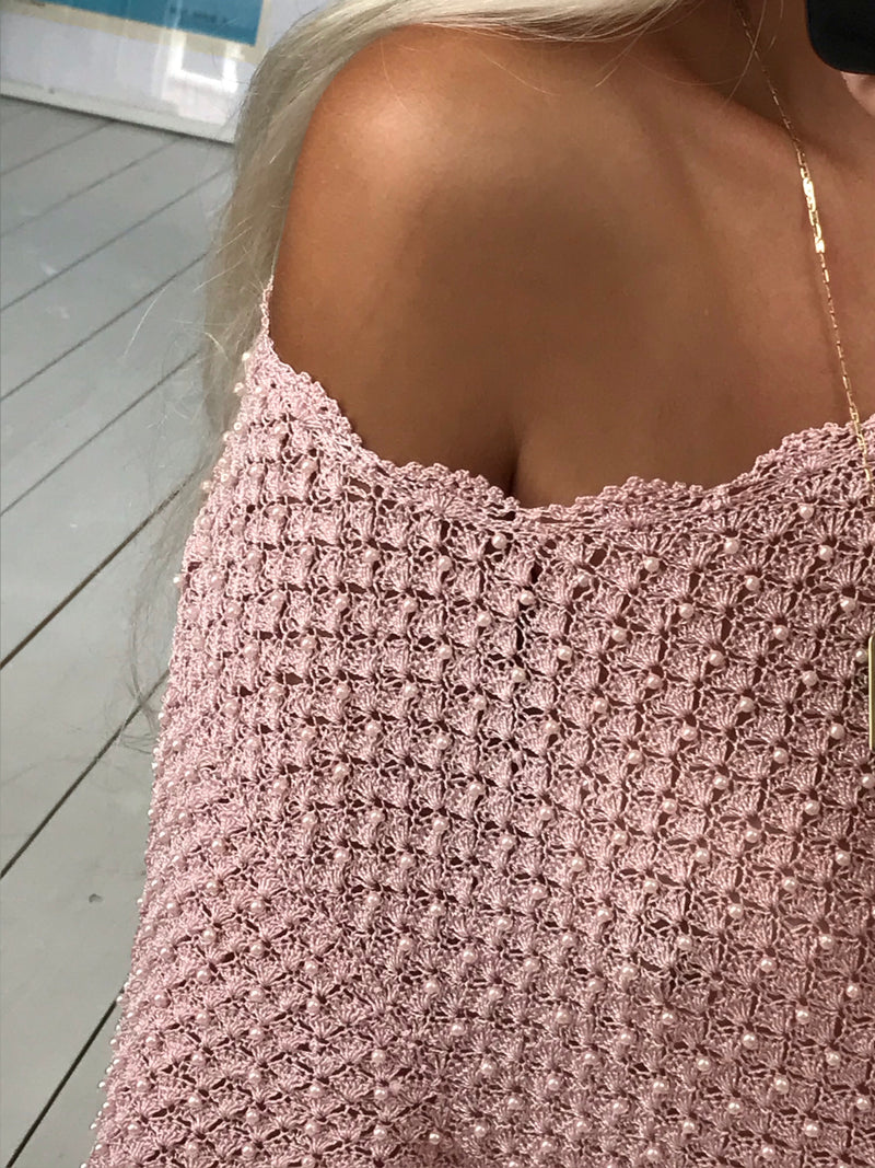 beaded crochet top