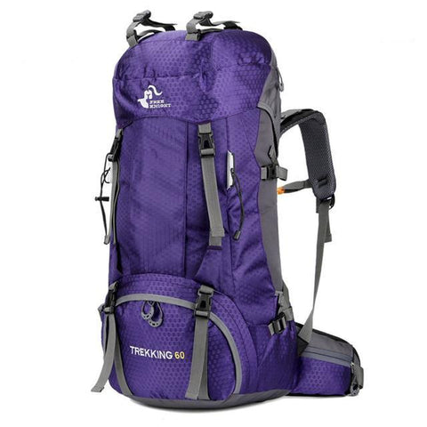 purple hiking backpack