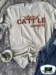 Raise Cattle & Cowgirls Adult Western Tee