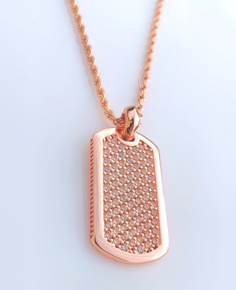 rose gold dog necklace