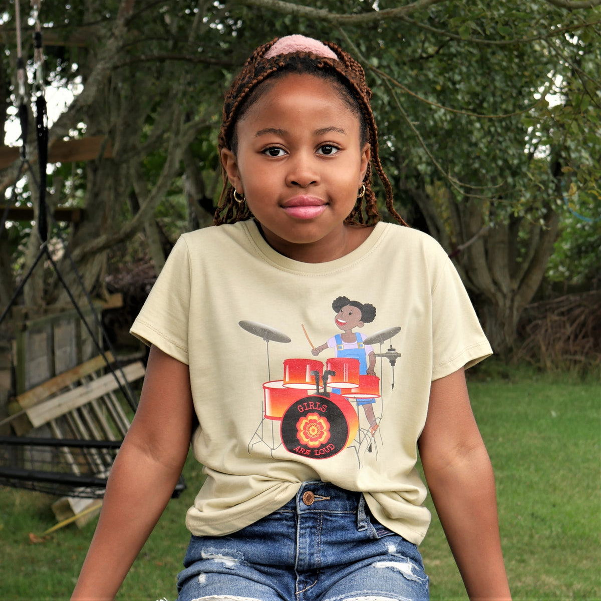 Scarf Monkey: bright and bold Girl Power t shirts for girls and women