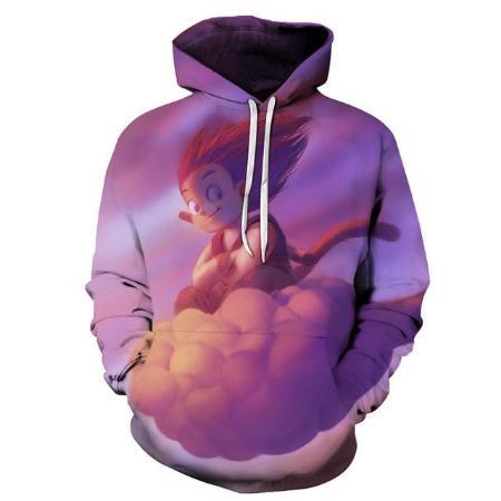 kid goku on nimbus hoodie