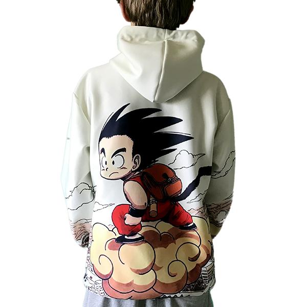 kid goku on nimbus hoodie