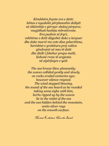 Poem by Musine Kokalari