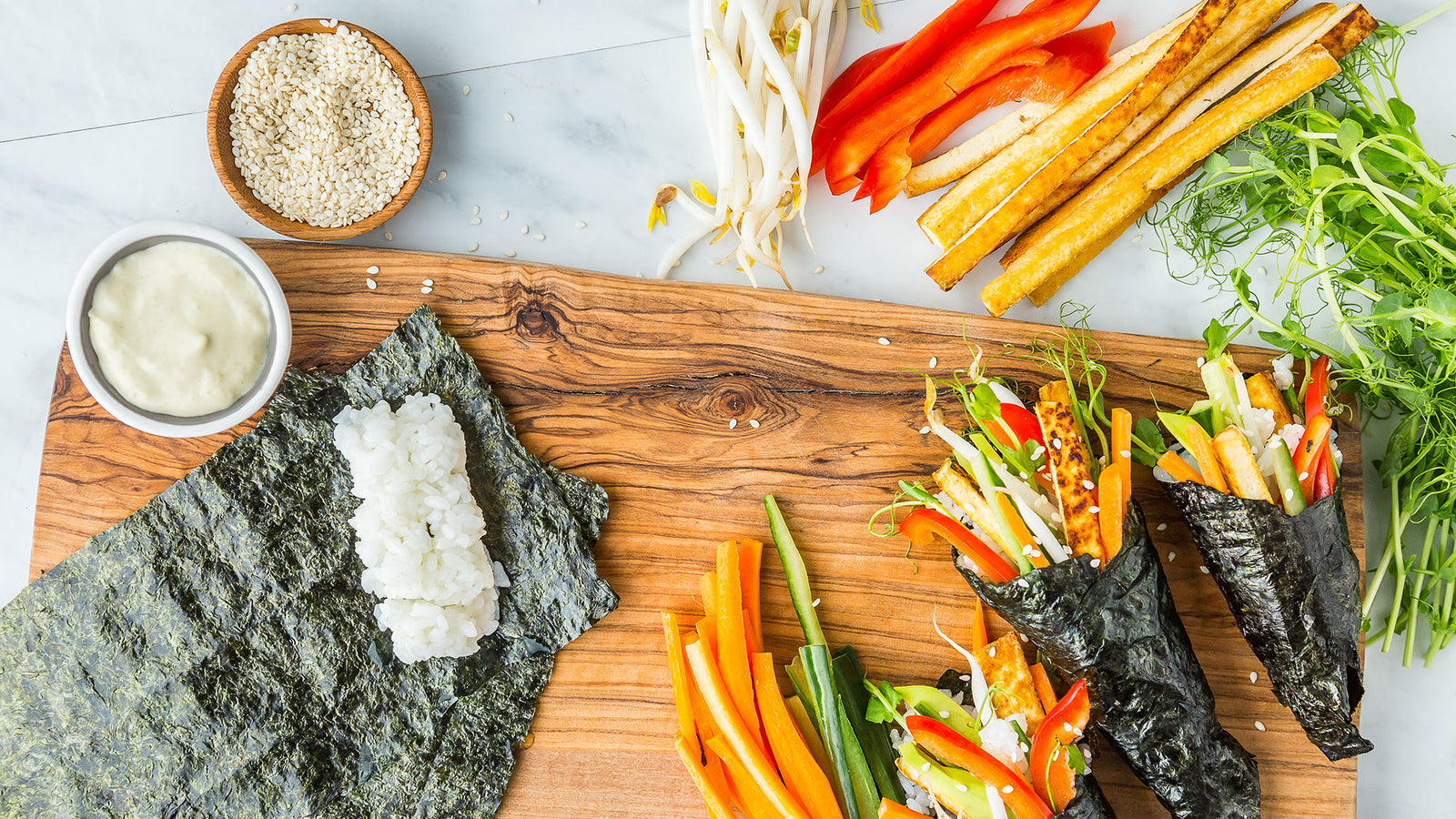 Veggie Sushi Rolls vega earth day meal plan
