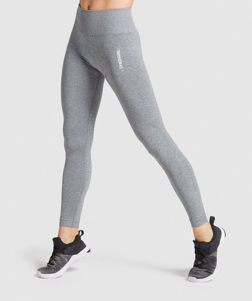 Gymshark Adapt Marl Seamless Leggings - Grey | Gymshark