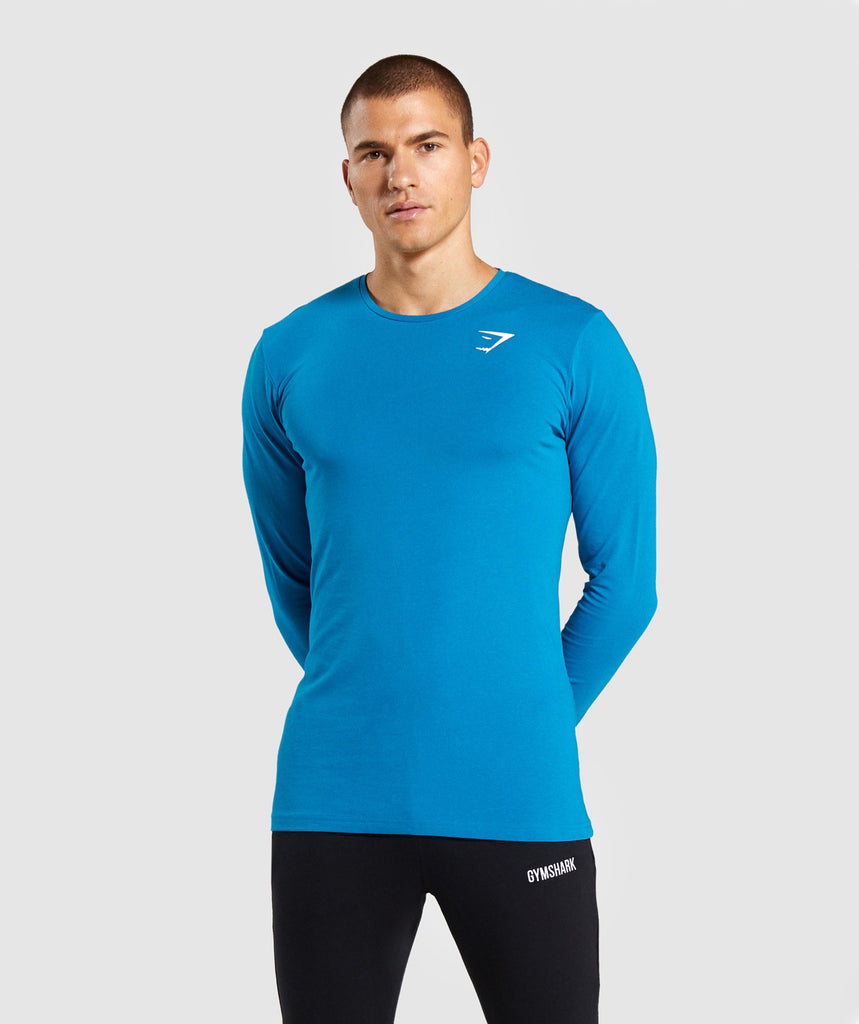 Gymshark Critical Long Sleeve T-Shirt - Light Blue | Gymshark