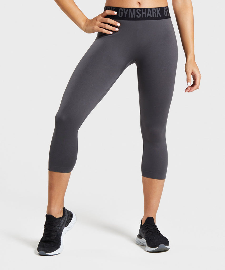 Gymshark Fit Cropped Leggings - Charcoal/Black | Gymshark