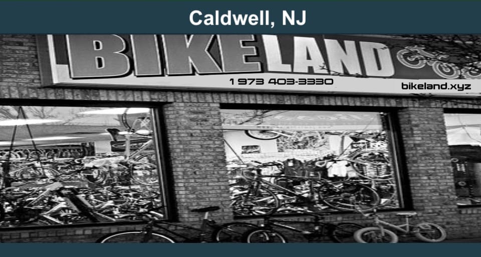 Front exterior picture of Bikland's bike shop in Caldwell, Woodlands, NJ