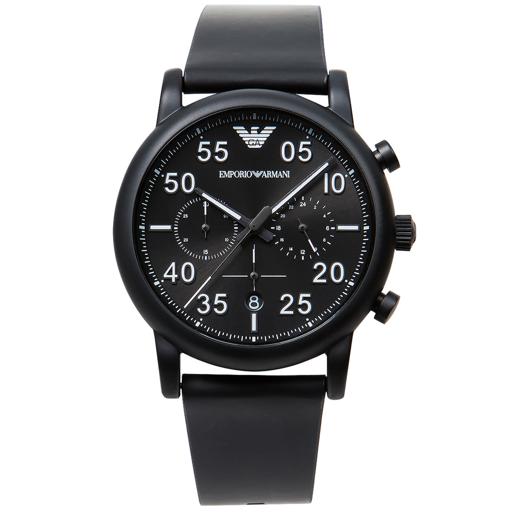 armani matte black watch