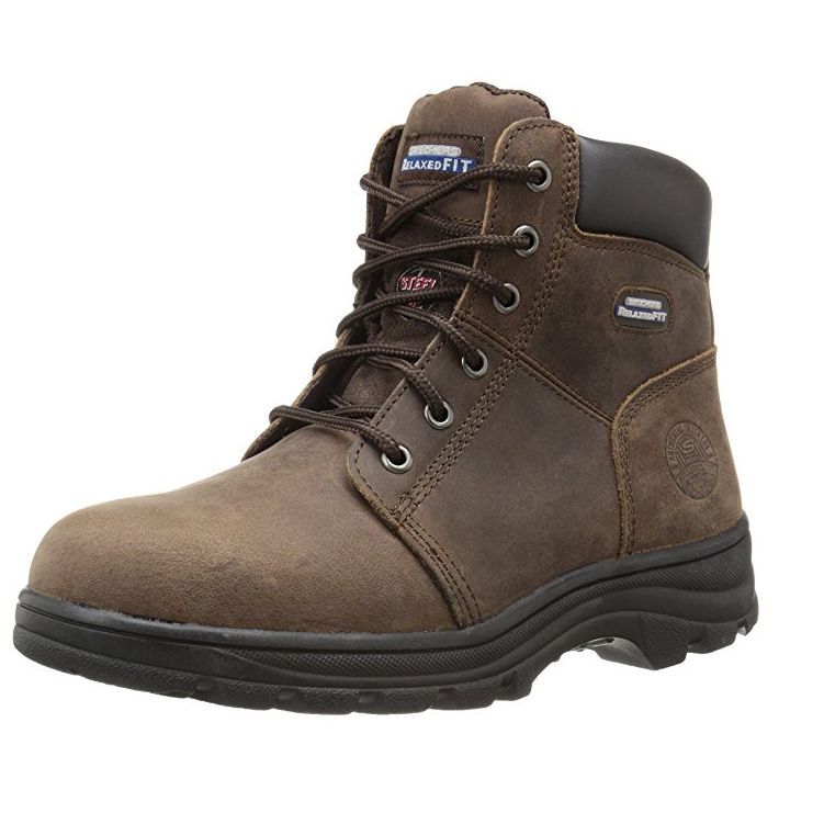 skechers relaxed fit memory foam work boots