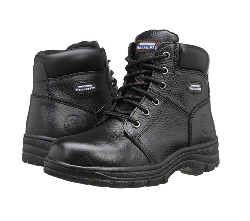 skechers steel toe boots memory foam