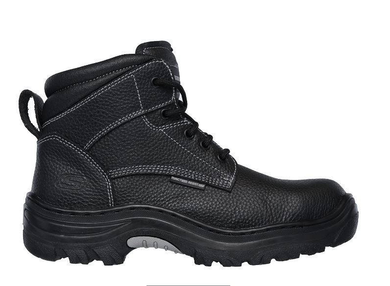 Skechers Tarlac Men's Black Steel Toe EH Puncture Resistant Work Boot ...