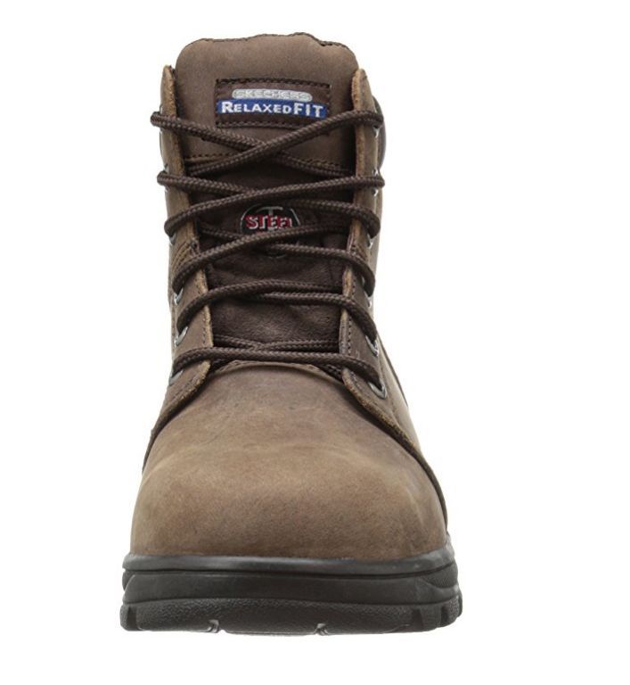 skechers relaxed fit memory foam work boots