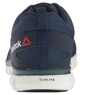 Reebok Sublite Men's Navy Alloy Toe EH Slip Resistant Cushioned S – Point Safety Shoes