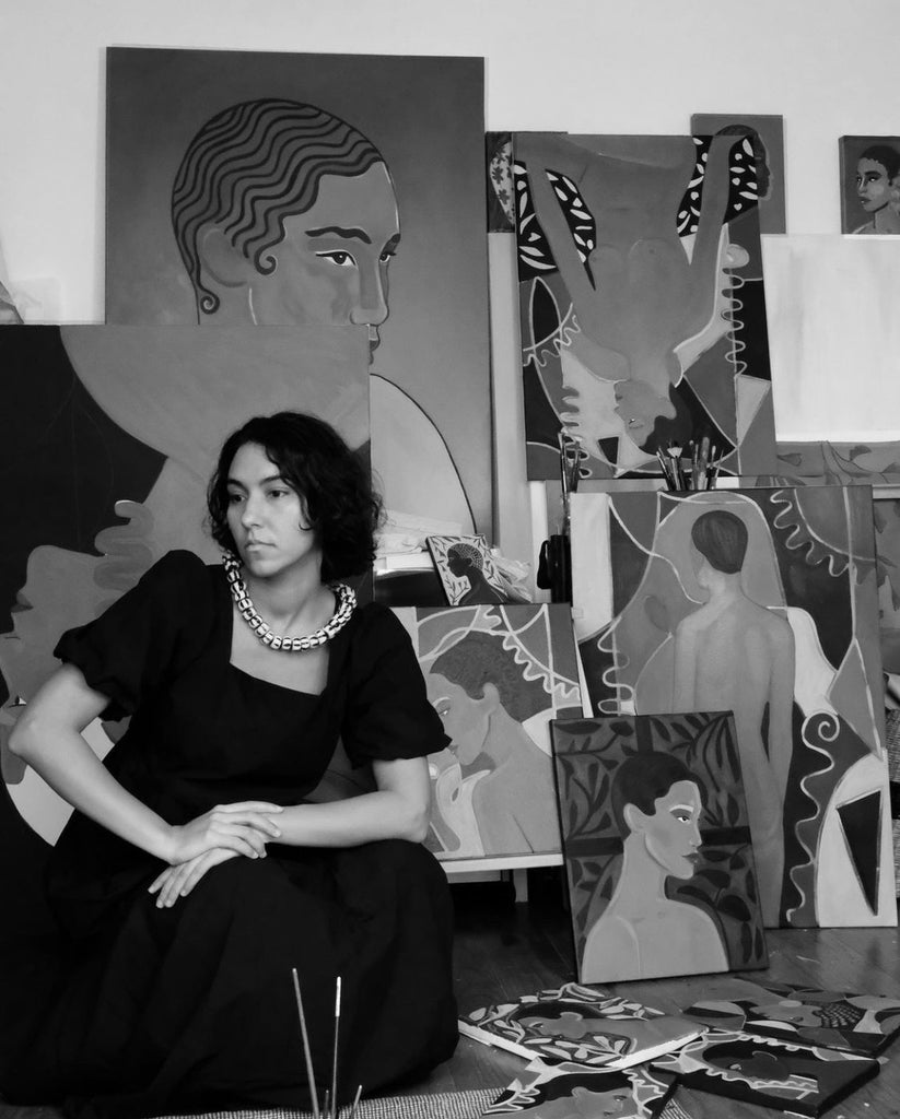 Artist Mafalda Vasconcelos in her studio