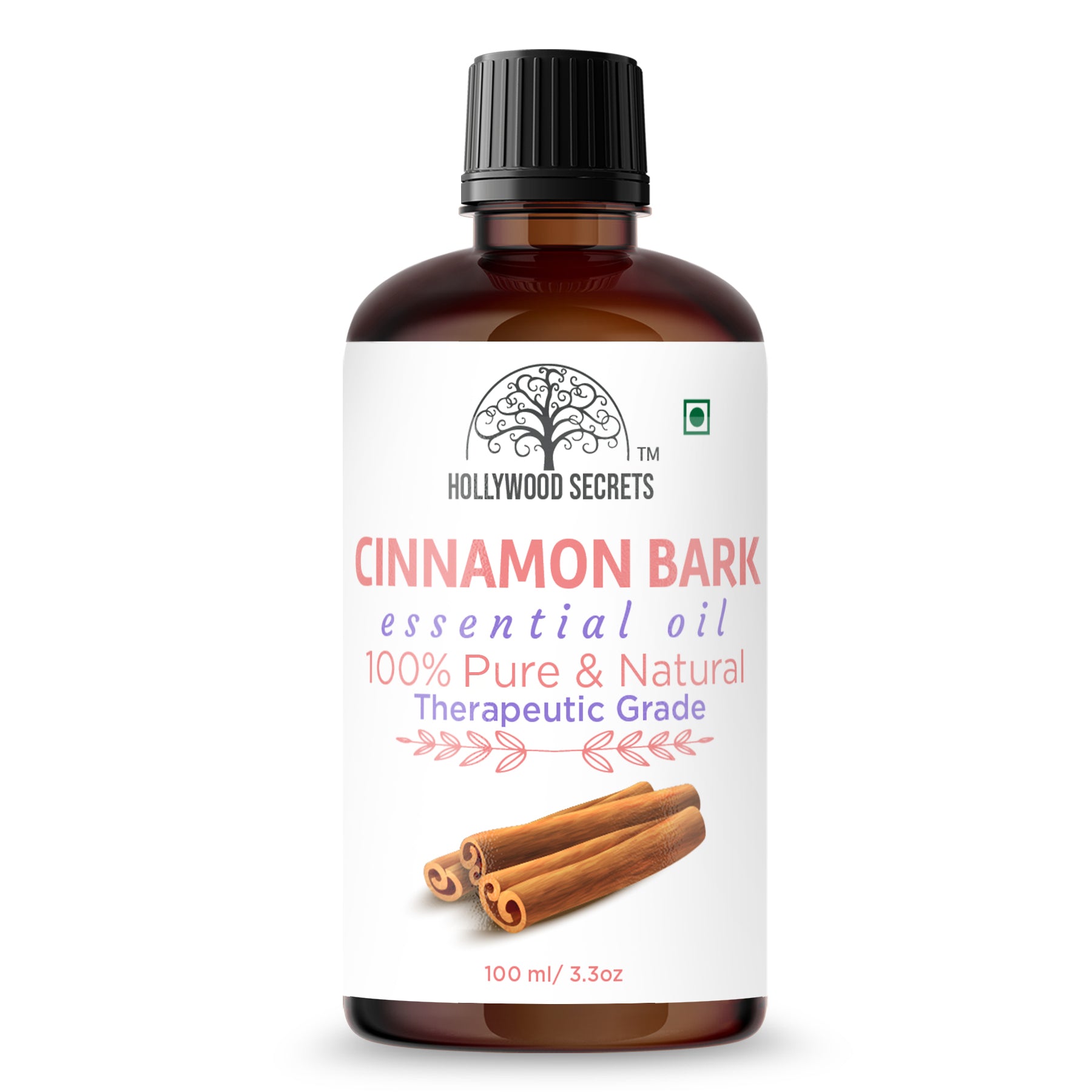 Pure Cinnamon Bark Essential Oil Therapeutic Grade 100ml Hollywood