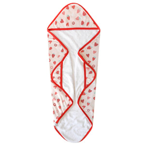 Premium Knit Hooded Towel - Strawberry - My Little Peanut