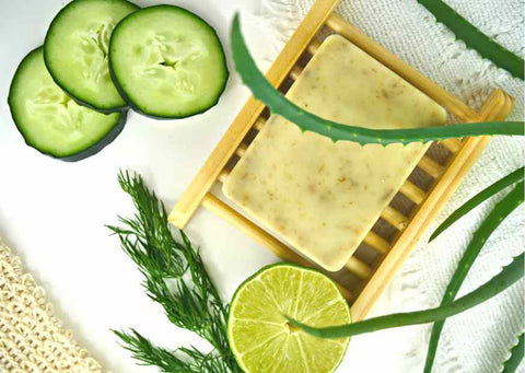 Cucumber aloe vera soap from Acala