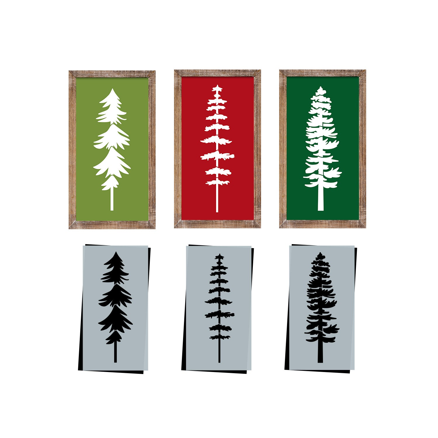 Pine Trees Stencil Set