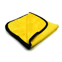 Maxshine 500GSM 16"x16" Interior Microfiber Towel Gold towel with black silk border