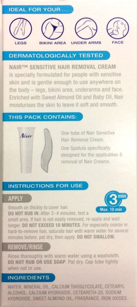 Nair Sensitive Hair Removal Cream 75g $13.50 NZD – Pakuranga Pharmacy