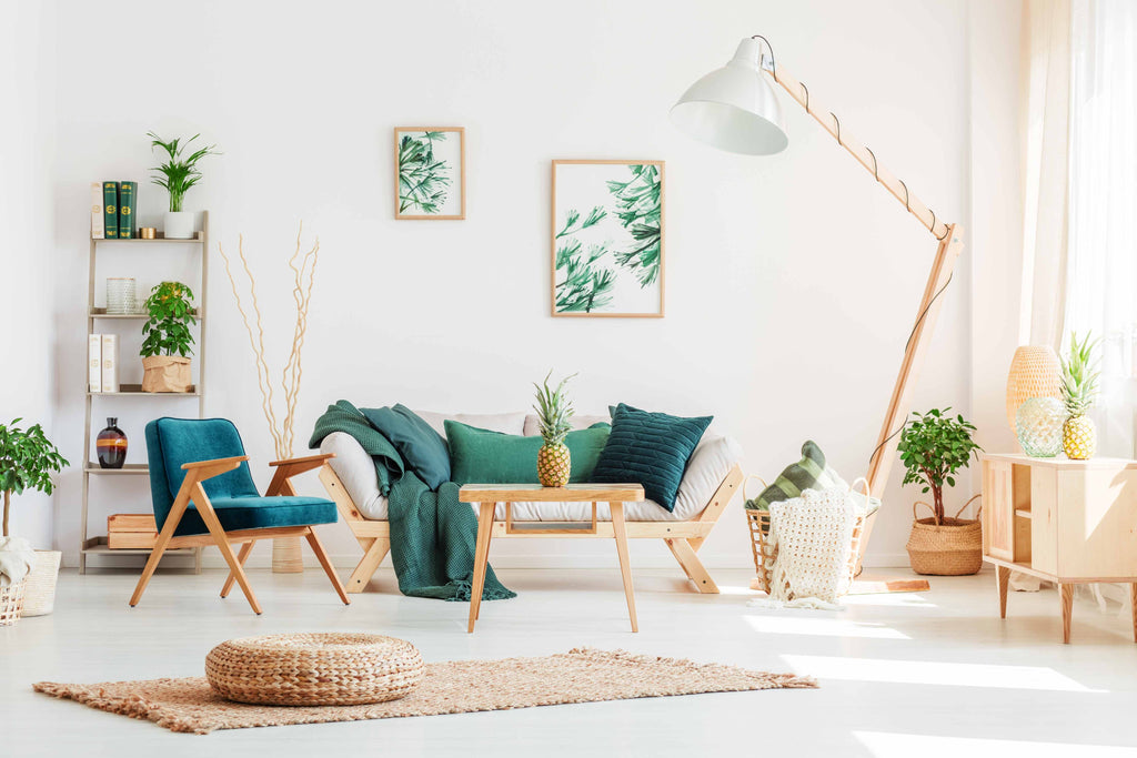 Beautiful Green and Cream Living Room