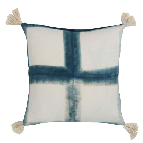 Natural Hand Dyed Cross Pattern Cushion