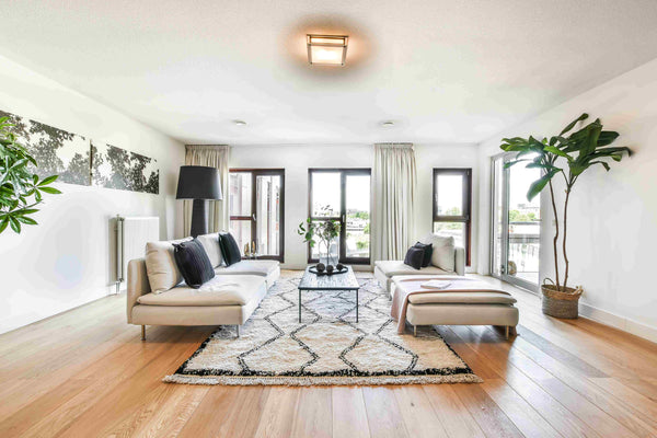 Bright Cream and Grey Living Room