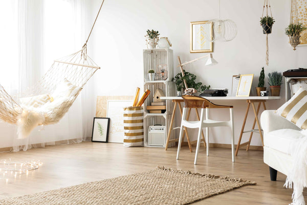 Hammock in a Boho Living Room