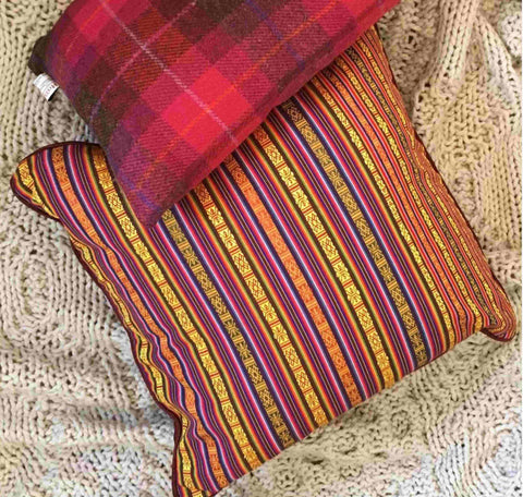 Striped and Checked Handmade Cushions