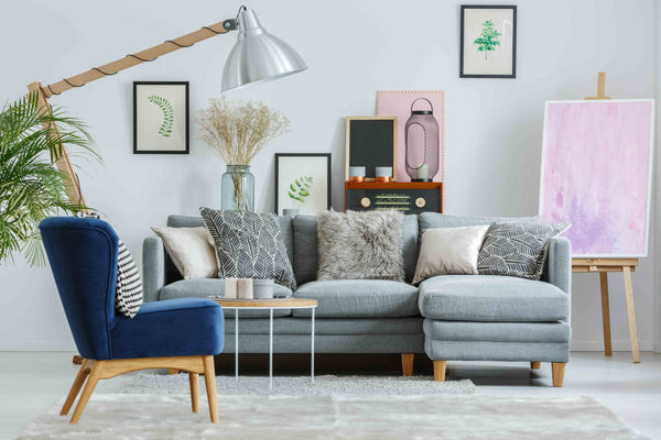 Patterned Cushions in a Well-Lit Living Room