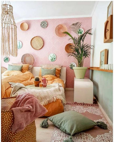 pastel boho bedroom