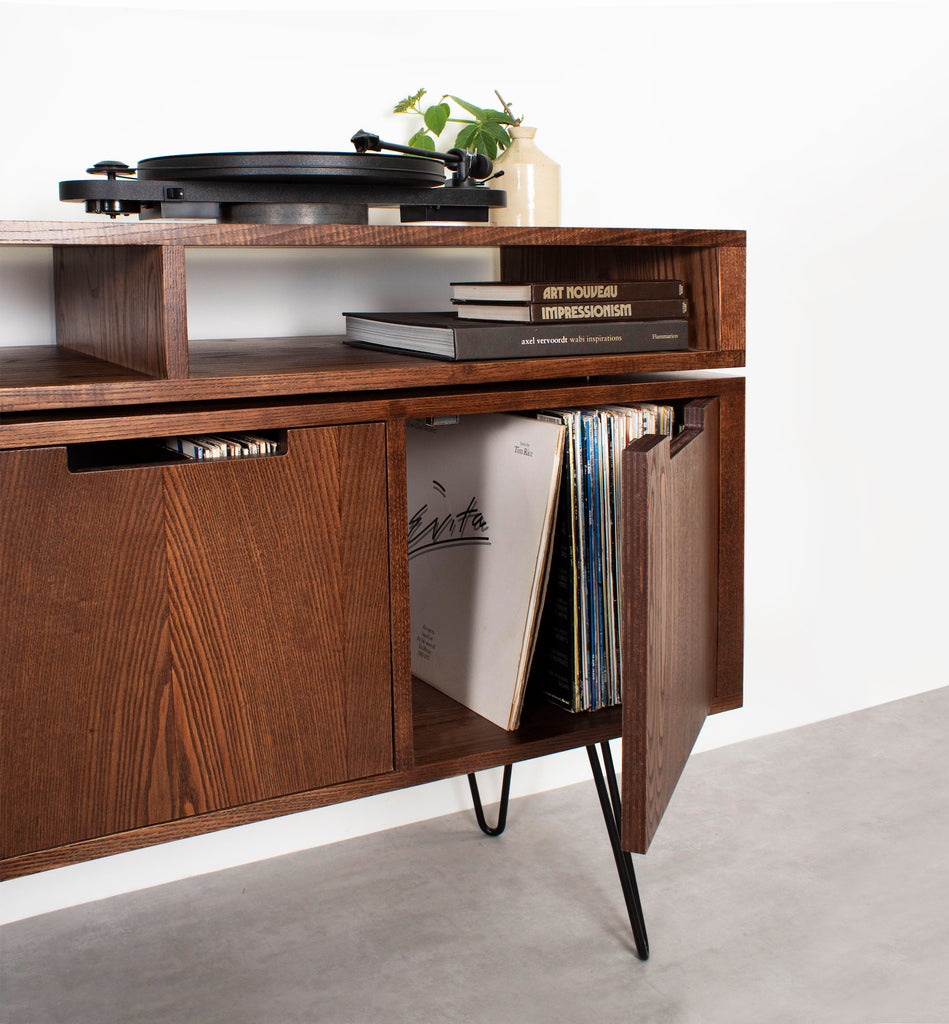 Solid ash record player stand