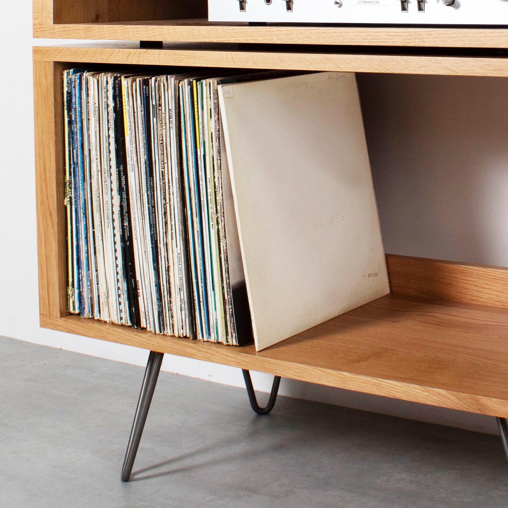 Walnut Vinyl Storage Record Player Stand, Solid Wood On Minimalist Square  Legs. Condor Cabinet - Yahoo Shopping