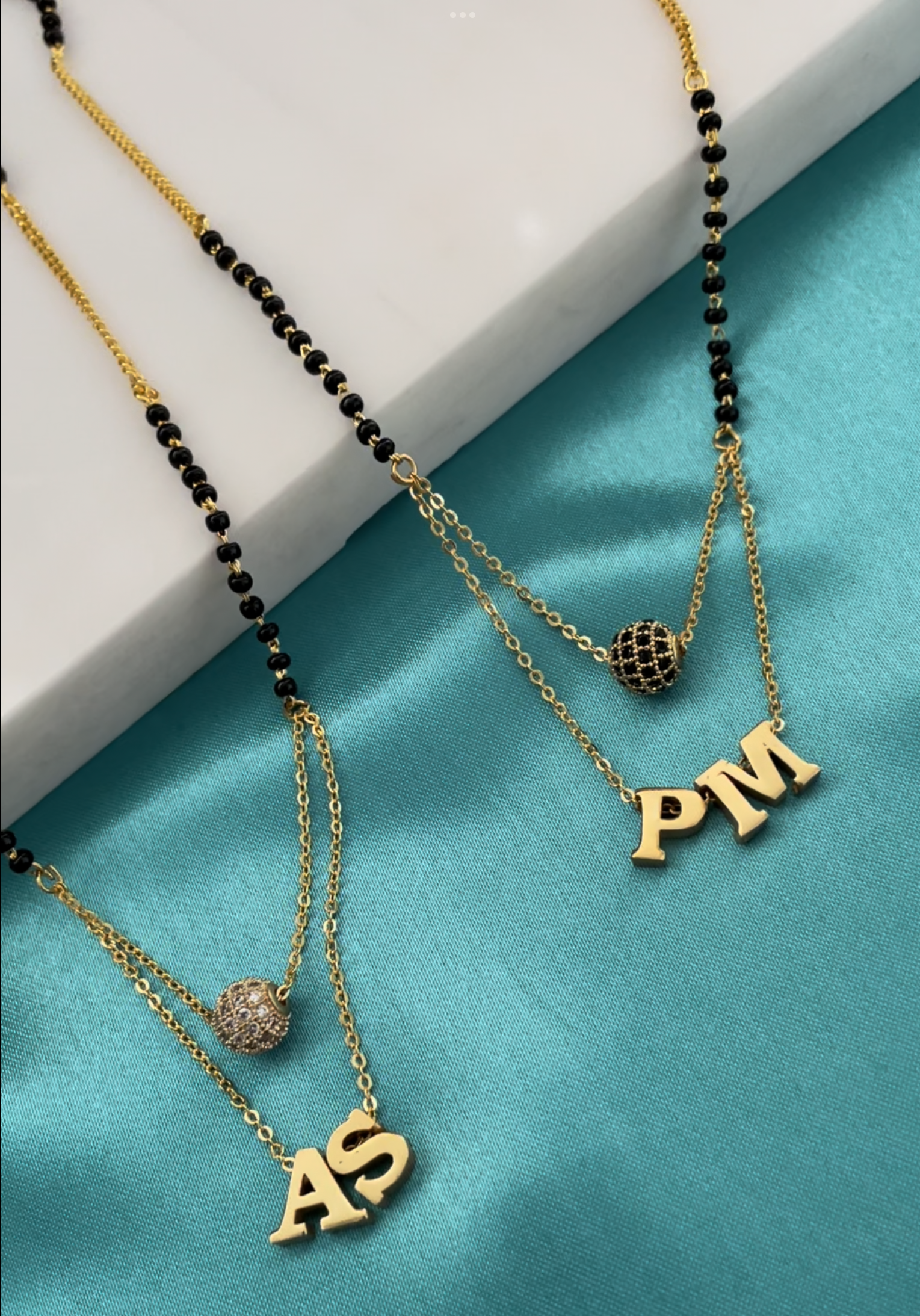 image for Custom Name Mangalsuta with 2 letters and AD ball