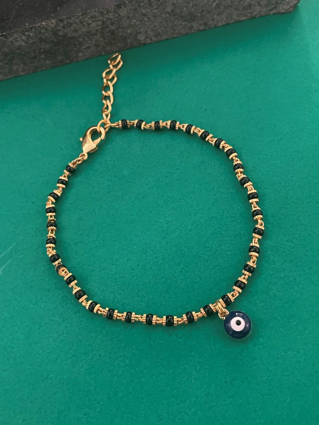 image for Nazariya/ Nazarbatu Gold Plated Adjustable Mangalsutra Bracelets With Danger Evil Eye