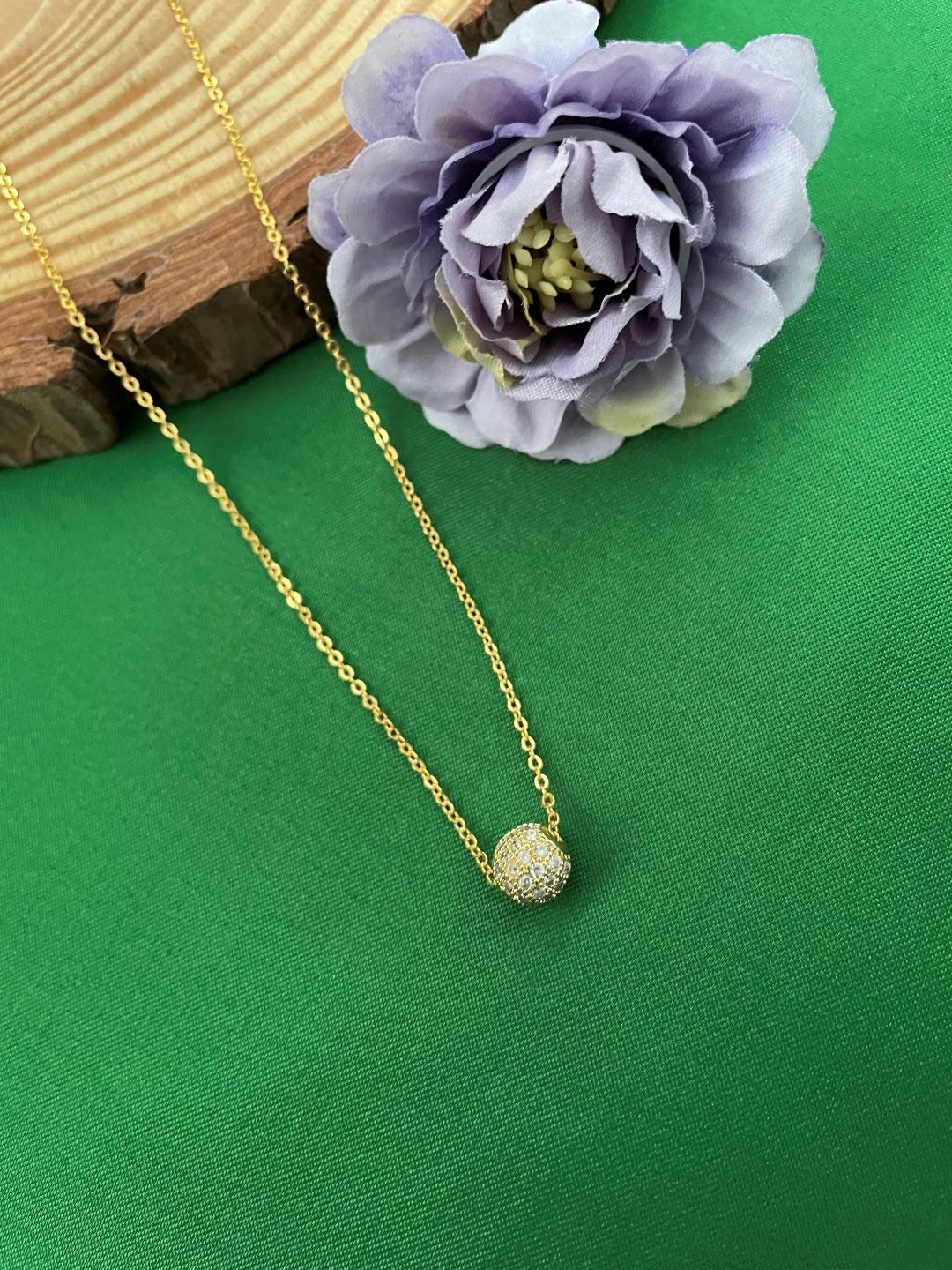 image for Gold Plated AD Ball Necklace