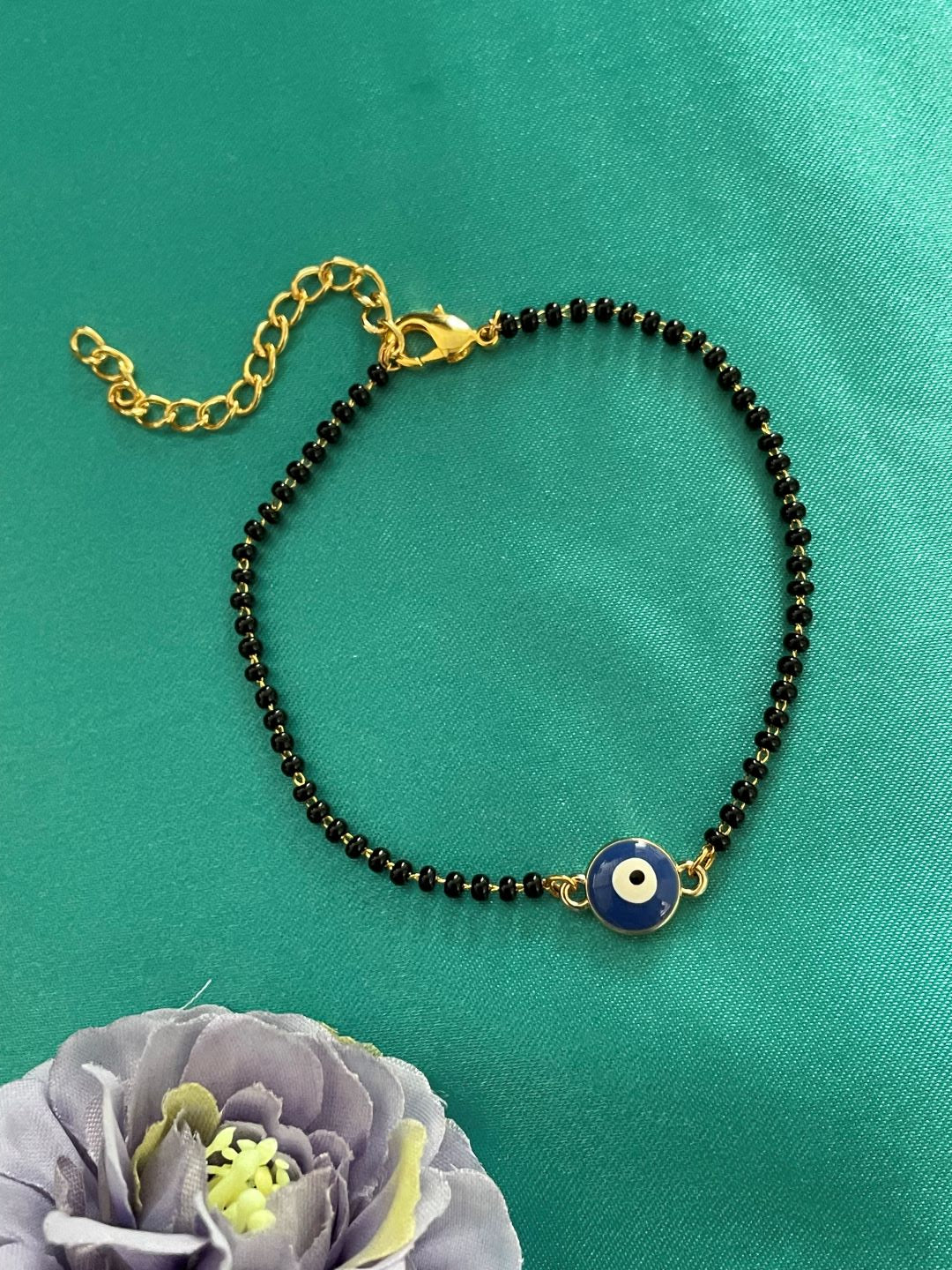 image for Nazariya/ Nazarbatu Gold Plated Adjustable Mangalsutra Bracelets With Evil Eye