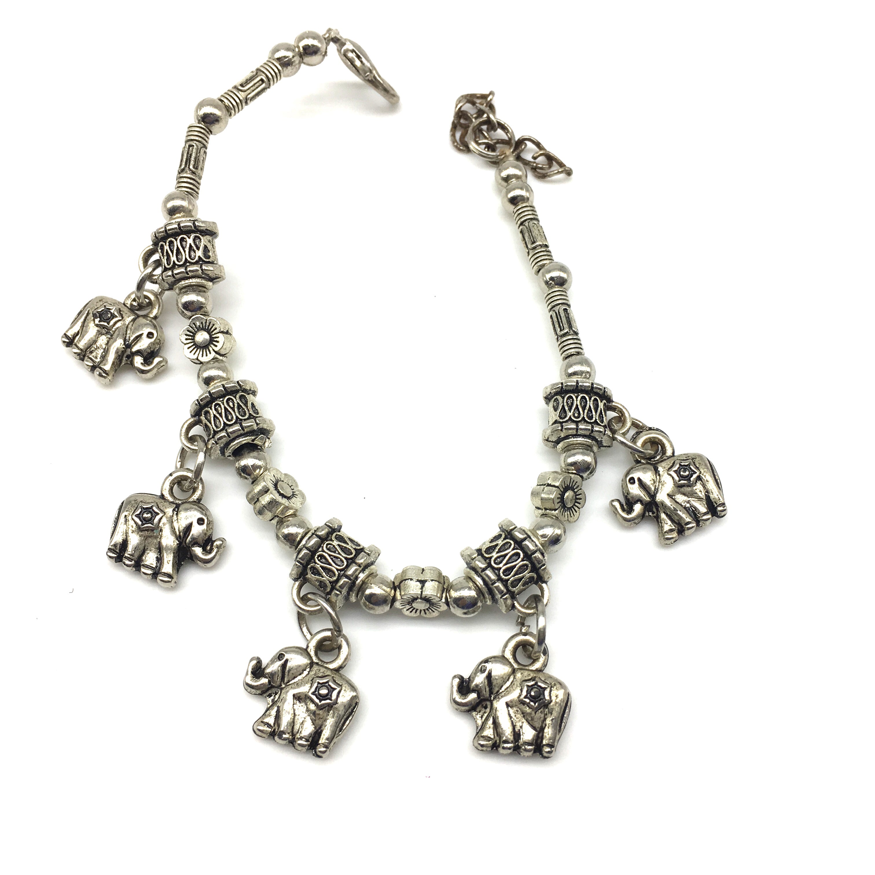 image for Silver Elephant Charm Bracelet