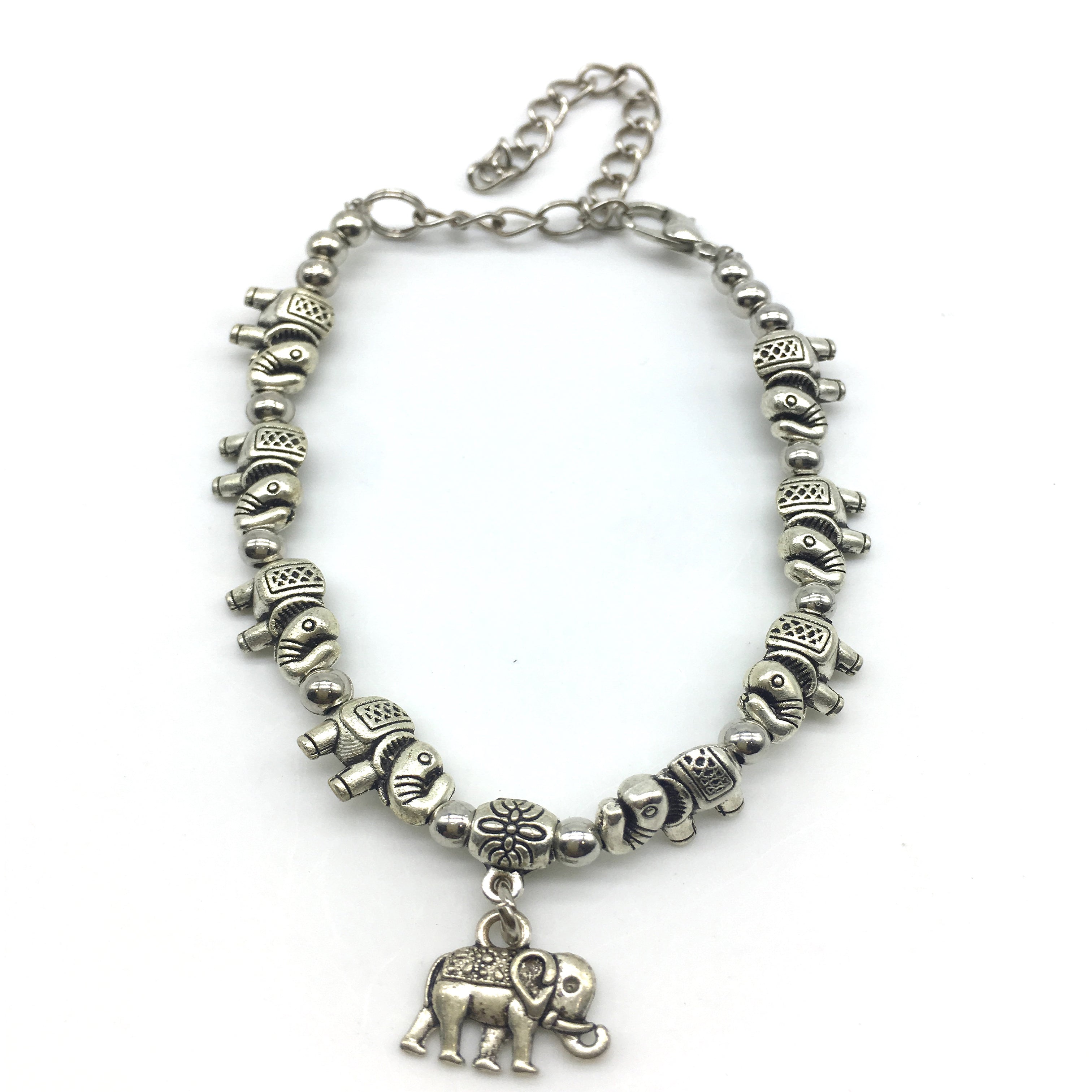 image for Silver Elephant Charm Bracelet