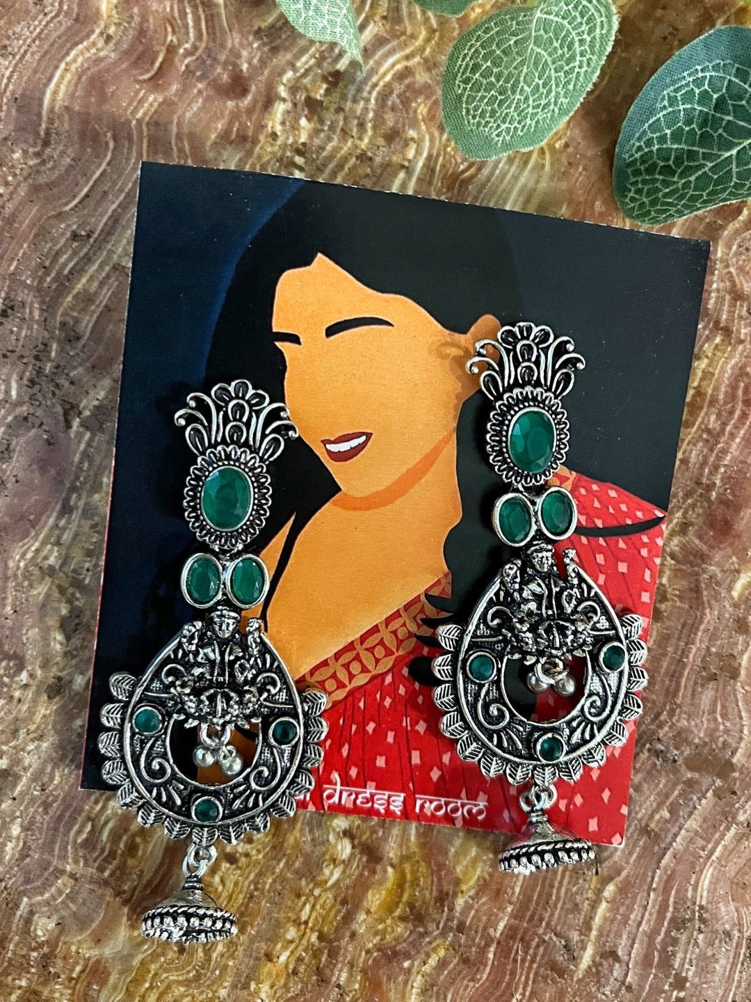 image for German Oxidized Silver Earrings for Women Lakshmi (Laxmi) Designs